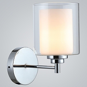 Бра Moderli Maximilian V2523-1W цвет плафона/подвески Белый, Прозрачный, цвет арматуры Хром-1