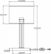 Настольная лампа Moderli Claim V2651-1T цвет плафона/подвески Белый, цвет арматуры Прозрачный, Хром-1