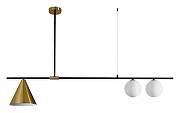 Светильник на штанге Moderli Dellay V4010-3P цвет плафона/подвески Белый, Латунь, цвет арматуры Латунь, Черный