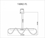 Светильник на штанге Moderli TRUE V4082-PL цвет плафона/подвески Белый, цвет арматуры Латунь-1