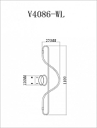 Накладной светильник Moderli TRUE V4086-WL цвет плафона/подвески Белый, цвет арматуры Латунь-2
