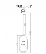 Подвесной светильник Moderli Klaster V6011-1P цвет плафона/подвески Белый, цвет арматуры Черный-2