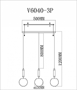 Подвесной светильник Moderli Scrumbel V6040-3P цвет плафона/подвески Белый, цвет арматуры Золото-2