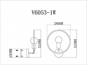 Бра Moderli Sachara V6053-1W цвет плафона/подвески Черный, цвет арматуры Черный-1