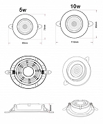Встраиваемый светильник Zortes Raiz ZRS.57795.5 цвет Белый-3