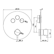 Смеситель для душа Newform X-Steel 316 70427EX.59.064 с термостатом цвет Gun Metal-1