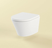 Унитаз Lavinia Boho Biore Compacto Rimless 330402CR подвесной цвет Белый глянцевый с сиденьем Микролифт-8