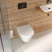 Унитаз Lavinia Boho Biore Compacto Rimless 330402CR подвесной цвет Белый глянцевый с сиденьем Микролифт-15