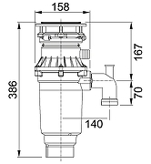 Измельчитель пищевых отходов Franke Turbo Elite TE-75S 134.0607.344 550 Вт-6