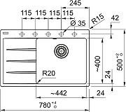 Кухонная мойка Franke Maris CNG 611/211-78 TL 78 L 114.0639.719 цвет Черный матовый-3