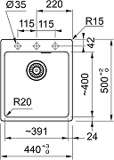 Кухонная мойка Franke Maris MRG 610-39 FTL 44 114.0696.180 цвет Белый-1