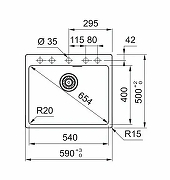 Кухонная мойка Franke Maris MRG 610-54 FTL 59 114.0696.193 цвет Белый-1