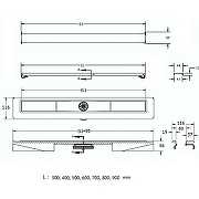 Душевой лоток Berges C1 Norma 500 095036 с Черной матовой решеткой-6
