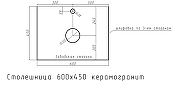 Столешница под раковину Corozo 60 SD-00001707 цвет Черный-2