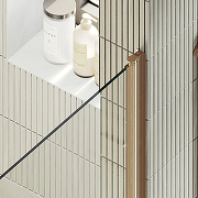 Душевая дверь Maybah Glass MGD-1670-2 700х1980 на монопетле Бронза стекло прозрачное-4