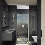 Душевая дверь Maybah Glass MGD-1670-5 700х1980 на монопетле Хром матовый стекло прозрачное-3