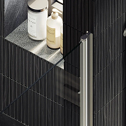 Душевая дверь Maybah Glass MGD-1670-5 700х1980 на монопетле Хром матовый стекло прозрачное-4