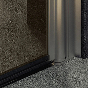 Душевая дверь Maybah Glass MGD-1674-5 700х1980 на монопетле Хром матовый стекло бронзовое-5