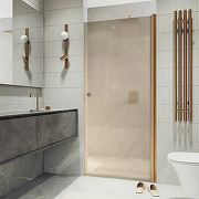 Душевая дверь Maybah Glass MGD-1675-2 700х1980 на монопетле Бронза стекло бронзовое матовое