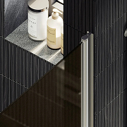 Душевая дверь Maybah Glass MGD-1675-5 700х1980 на монопетле Хром матовый стекло бронзовое матовое-5