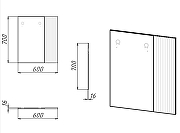 Зеркало Sanflor Диана 60 С28126 цвет Графит-2