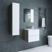 Шкаф пенал Sanflor Диана 32 С28176 подвесной цвет Дуб Шерман Графит-2