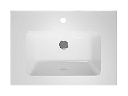 Тумба с раковиной Sanflor Диана 65 С28171 подвесная цвет Дуб Крафт золотой Белый-3