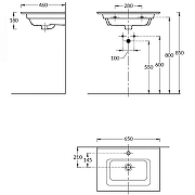 Тумба с раковиной Sanflor Диана 65 С28172 подвесная цвет Дуб Шерман Графит-5