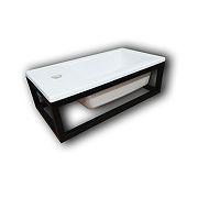 Консоль с раковиной Sanflor Лато 50 R С28017 подвесная цвет Черный