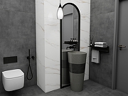 Керамогранит Duna Concrete CN0L59M01 Темно-Серый глазурованный матовый 60x120 см-7