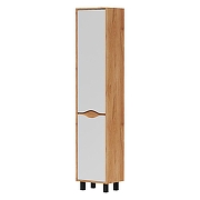 Шкаф пенал Volna Barney 40 pnBARNEY40-04 с бельевой корзиной цвет Белый Дуб гудзон