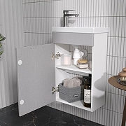 Тумба под раковину Volna Vario 40 tpVARIO.Sf40.1D-08 подвесная цвет Софт Белый-3