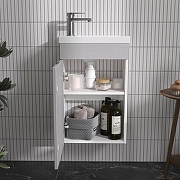 Тумба под раковину Volna Vario 40 tpVARIO.Sf40.1D-08 подвесная цвет Софт Белый-4