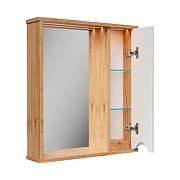 Зеркало со шкафом Volna Barney 60 R zsBARNEY60.R-04 с подсветкой цвет Белый Дуб гудзон-1