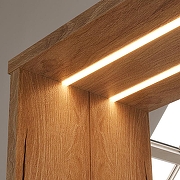 Зеркало со шкафом Volna Barney 60 R zsBARNEY60.R-04 с подсветкой цвет Белый Дуб гудзон-6