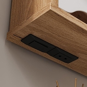 Зеркало со шкафом Volna Barney 70 L zsBARNEY70.L-04 с подсветкой цвет Белый Дуб гудзон-5