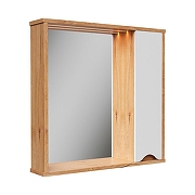 Зеркало со шкафом Volna Barney 70 R zsBARNEY70.R-04 с подсветкой цвет Белый Дуб гудзон