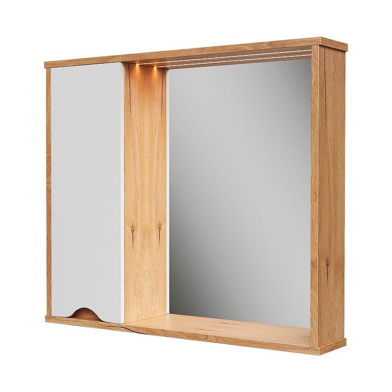 Зеркало со шкафом Volna Barney 80 L zsBARNEY80.L-04 с подсветкой 