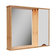 Зеркало со шкафом Volna Barney 80 R zsBARNEY80.R-04 с подсветкой цвет Белый Дуб гудзон