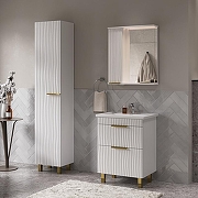 Зеркало со шкафом Volna Lotty Gold 60 L zsLOTTYGD60.L-04 с подсветкой цвет Белый-7