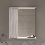 Зеркало со шкафом Volna Lotty Gold 60 L zsLOTTYGD60.L-04 с подсветкой цвет Белый-2