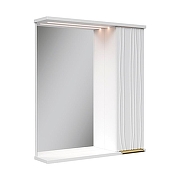 Зеркало со шкафом Volna Lotty Gold 60 R zsLOTTYGD60.R-04 с подсветкой цвет Белый