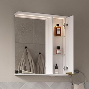 Зеркало со шкафом Volna Lotty Gold 60 R zsLOTTYGD60.R-04 с подсветкой цвет Белый-4