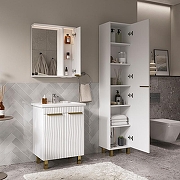 Зеркало со шкафом Volna Lotty Gold 60 R zsLOTTYGD60.R-04 с подсветкой цвет Белый-8