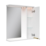 Зеркало со шкафом Volna Lotty Gold 60 R zsLOTTYGD60.R-04 с подсветкой цвет Белый-1