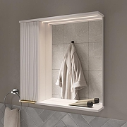 Зеркало со шкафом Volna Lotty Gold 70 L zsLOTTYGD70.L-04 с подсветкой цвет Белый-3