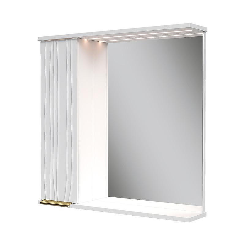 Зеркало со шкафом Volna Lotty Gold 70 L zsLOTTYGD70.L-04 с подсветкой 