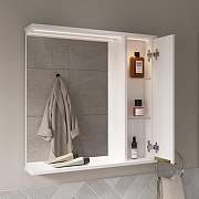 Зеркало со шкафом Volna Lotty Gold 70 R zsLOTTYGD70.R-04 с подсветкой цвет Белый-4