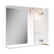 Зеркало со шкафом Volna Lotty Gold 70 R zsLOTTYGD70.R-04 с подсветкой цвет Белый-1