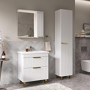 Зеркало со шкафом Volna Lotty Gold 70 R zsLOTTYGD70.R-04 с подсветкой цвет Белый-7